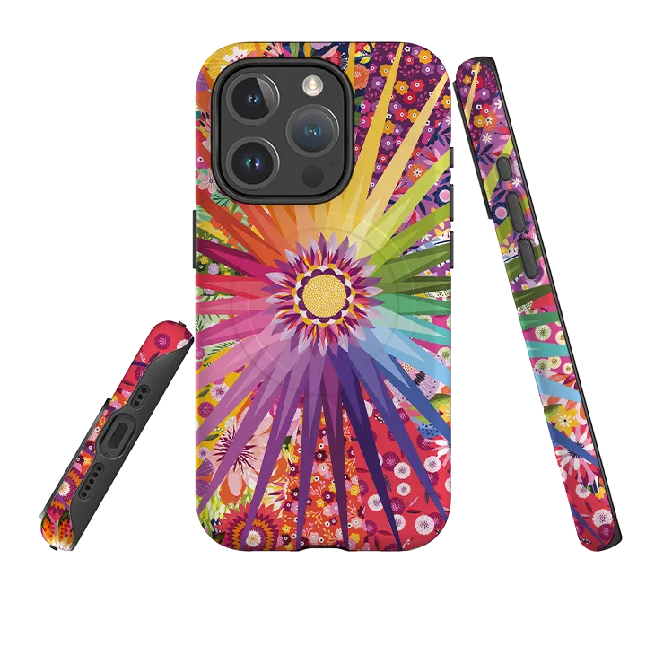 Durable Accessory Stylish Touch iPhone MagSafe Tough Case - Floral Sunshine I By Ali Brookes