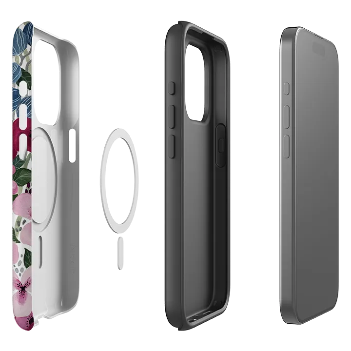 Minimal Look Modern Surface Design iPhone MagSafe Tough Case - Flower Garden By Bex Parkin