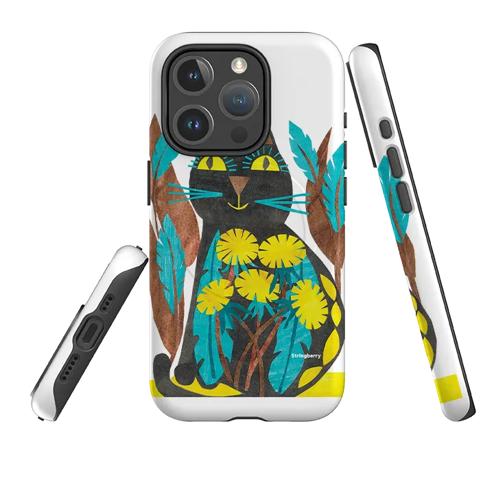 iPhone MagSafe Tough Case - Folk Cat By Tracey English Rugged Design Style