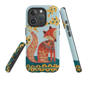 iPhone MagSafe Tough Case - Folk Foxie By Tracey English Durable Accessory Slim Fitment