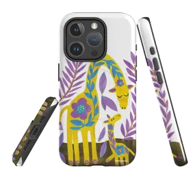 iPhone MagSafe Tough Case - Folk Giraffes By Tracey English Stylish Form