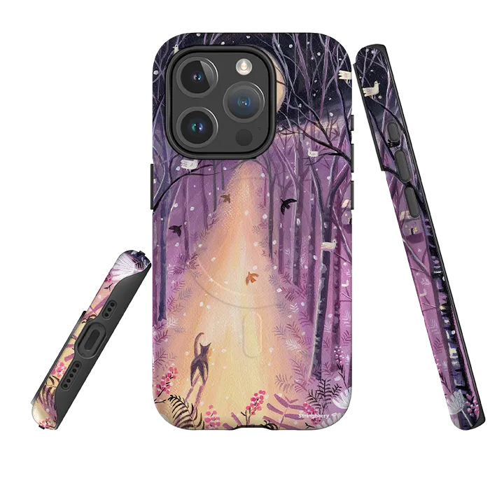 iPhone MagSafe Tough Case - Forest Cat By Mary Stubberfield Matte Look
