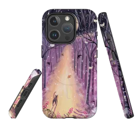 Flexible Protection iPhone MagSafe Tough Case - Forest Cat By Mary Stubberfield