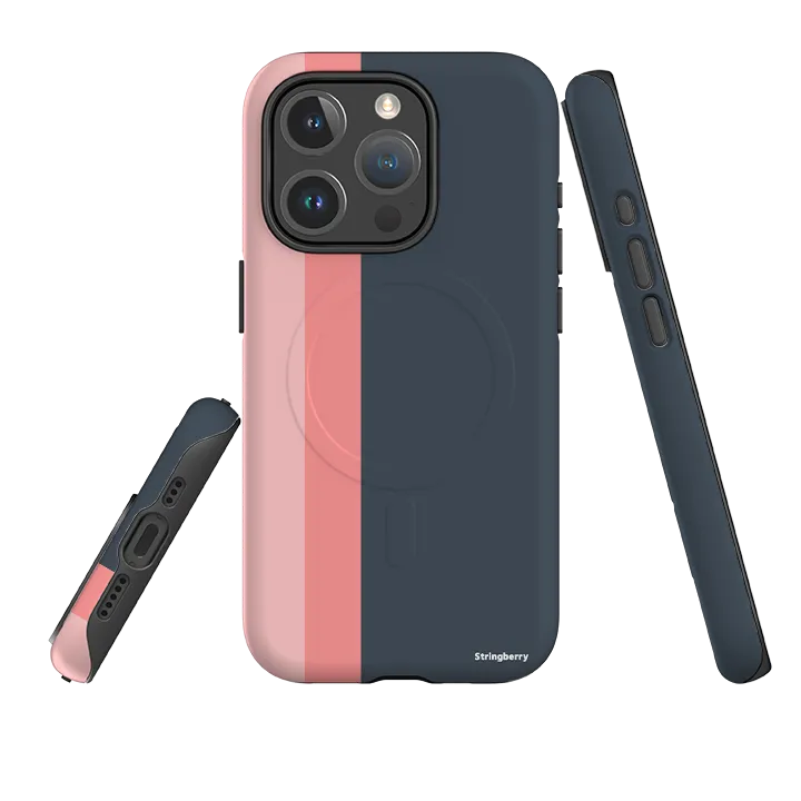 Durable Texture Build iPhone MagSafe Tough Case - Hamburg Chroma Stripe