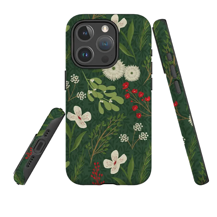 iPhone MagSafe Tough Case - Holiday Foliage By Abby Jacobs Comfort Edge Texture Textured Finish