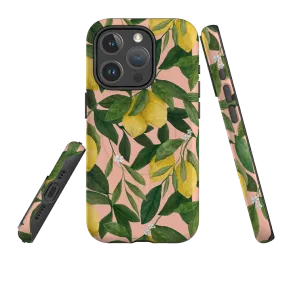 Polished Touch Compact Grip iPhone MagSafe Tough Case -  Lemons By Jade Mosinski