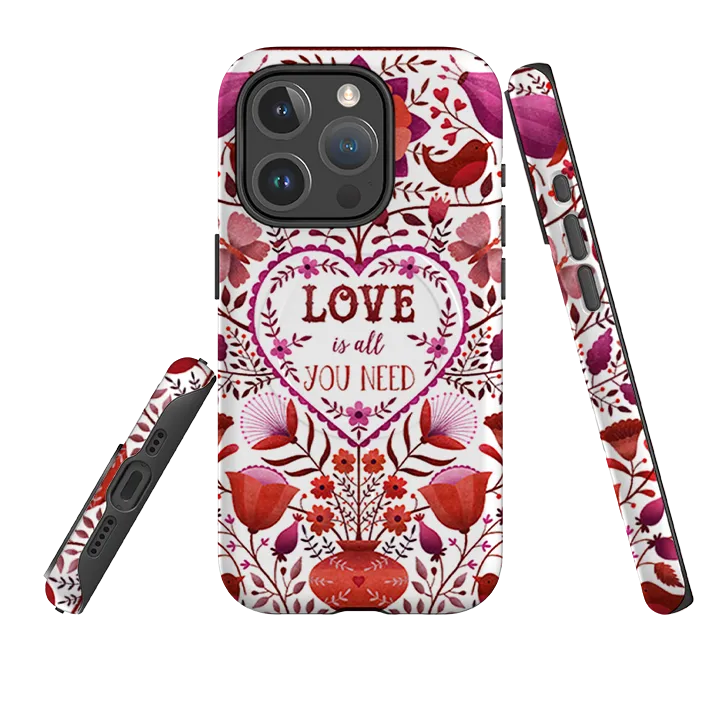 Hybrid Detail iPhone MagSafe Tough Case -  Love is all you need By Suzy Taylor