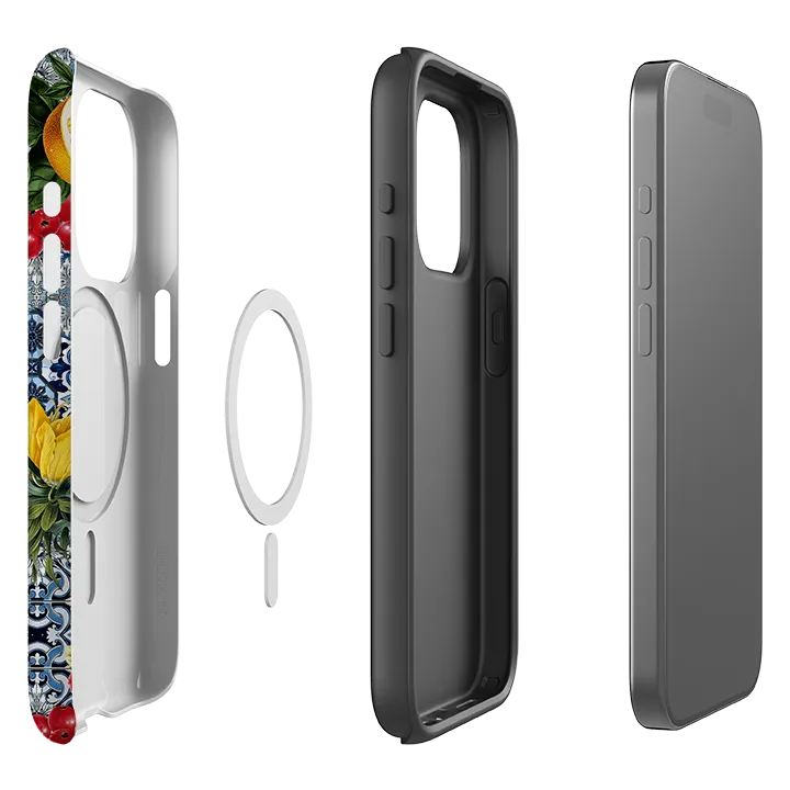 Camera Protection Color Gradient iPhone MagSafe Tough Case - Manarola Pattern