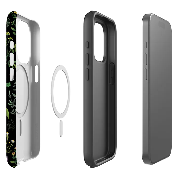 Color Finish Marble finish iPhone MagSafe Tough Case -  Medieval Herbal By Anna Stead