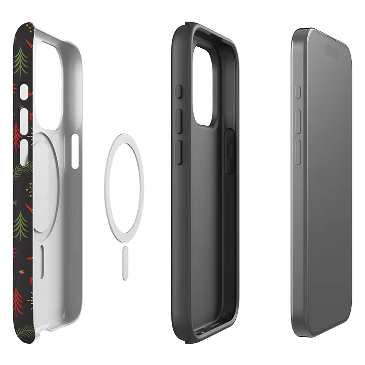 Durable Edge Finish iPhone MagSafe Tough Case - Merry Xmas Pattern