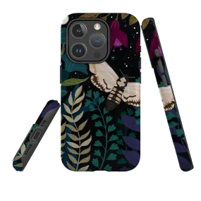 iPhone MagSafe Tough Case - Midnight Moths By Bex Parkin Soft Cushion Rugged Surface Build