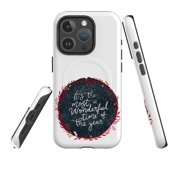 Protective Design Layer Durable Texture iPhone MagSafe Tough Case -  Most Wonderful Time By Katherine Quinn