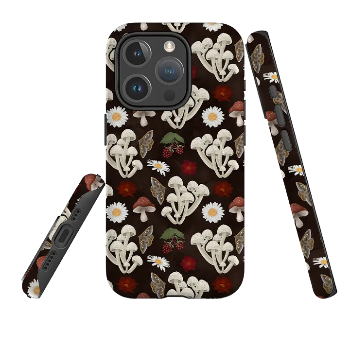 Polished Surface Texture iPhone MagSafe Tough Case -  Mushroom Floral II