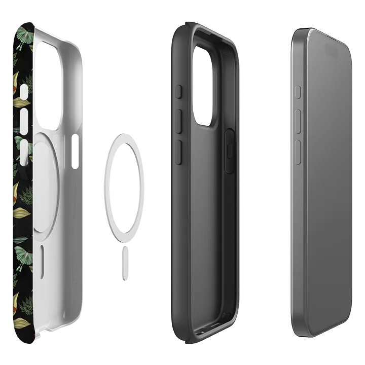 Smooth Touch Stylish Color iPhone MagSafe Tough Case -  Mushroom Floral IV