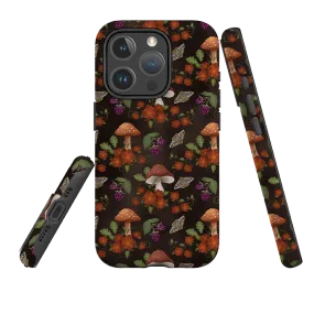 Soft Edge Detail Minimal Design iPhone MagSafe Tough Case -  Mushroom Floral