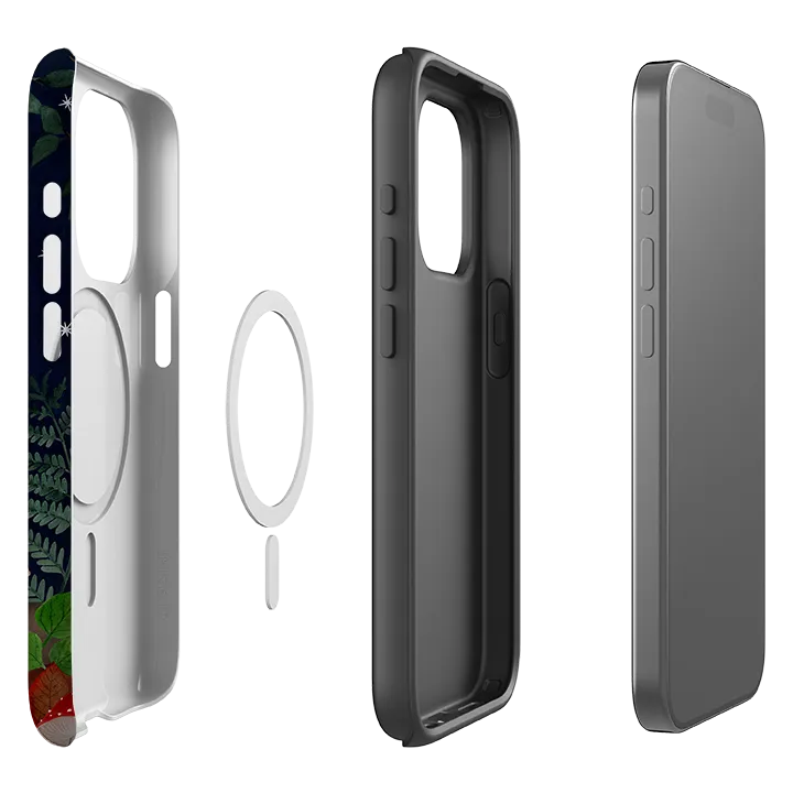 Soft Texture Protective Layer iPhone MagSafe Tough Case - Mushroom Owl By Bex Parkin