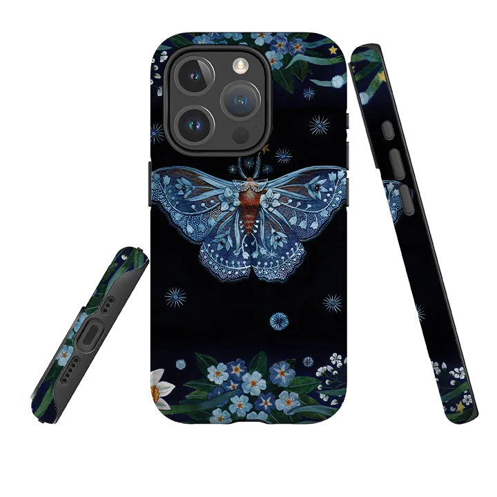 Rugged Edge iPhone MagSafe Tough Case -  Night Moth By Maria Matos