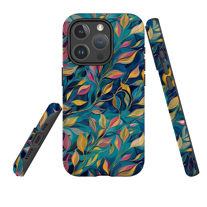 Vivid Pattern Design Minimal Pattern Texture iPhone MagSafe Tough Case - Nutberry Leaves