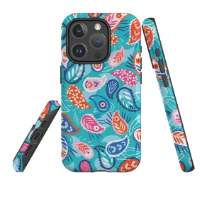 Strong Surface Fashion Detail iPhone MagSafe Tough Case -  Paisley Blue By Ali Brookes