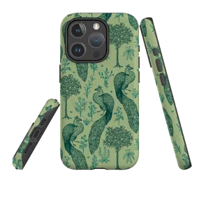 iPhone MagSafe Tough Case -  Peacock Pattern By Anna Stead Protective Frame Design