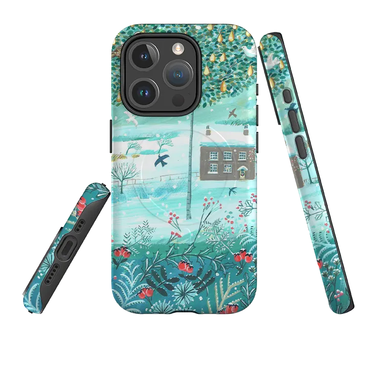 iPhone MagSafe Tough Case - Pear Trees By Mary Stubberfield Soft Finish Texture Glossy surface