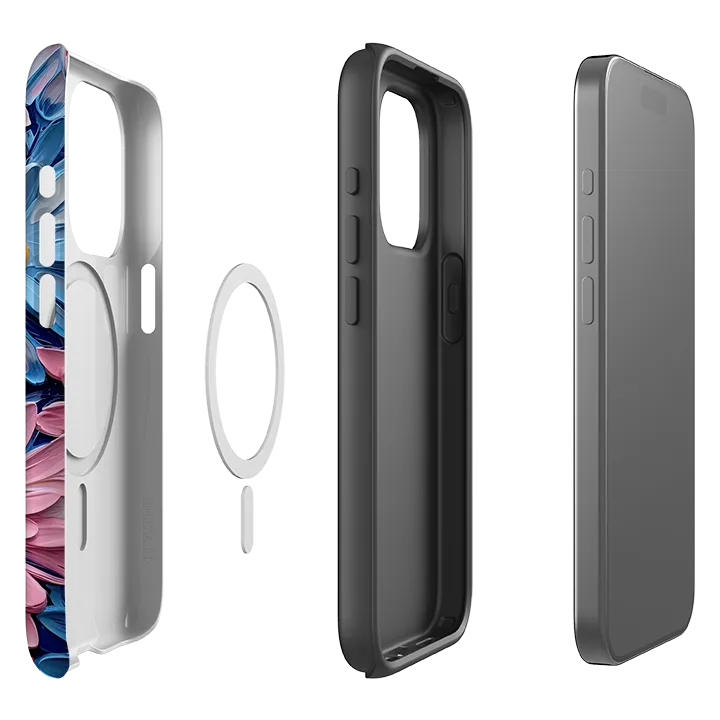 iPhone MagSafe Tough Case - Pink Daisies Sleek Grip