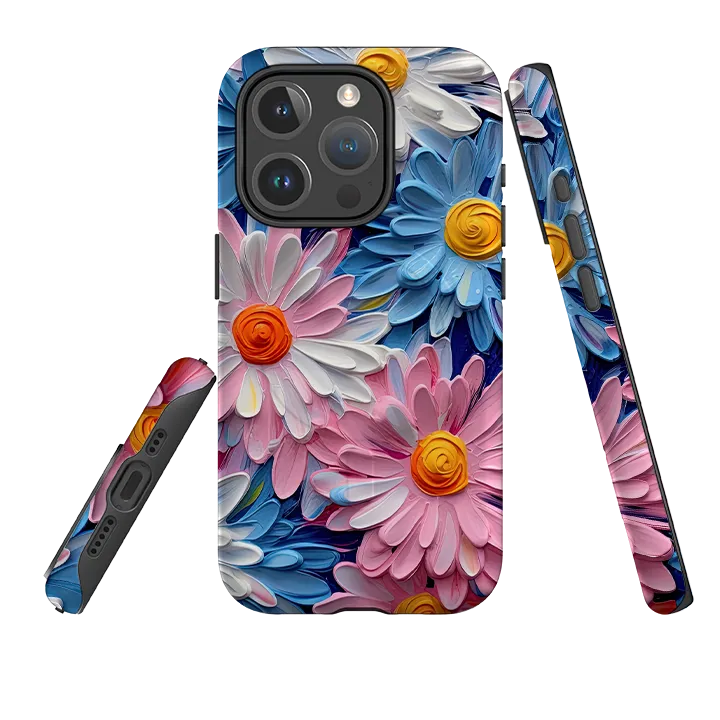 Modern Look Finish iPhone MagSafe Tough Case - Pink Daisies