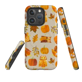 Comfort Fit iPhone MagSafe Tough Case - Pumpkins and Owls By Tracey English