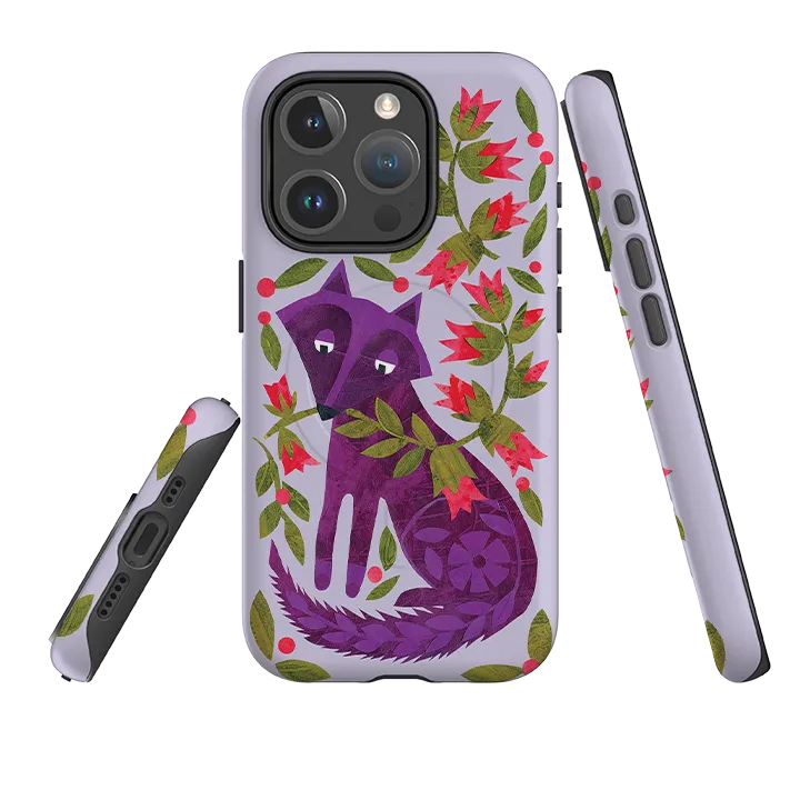 Marble Pattern iPhone MagSafe Tough Case - Purple Foxie By Tracey English