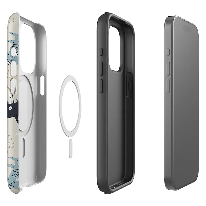 Modern Pattern Layer Premium Pattern Design iPhone MagSafe Tough Case - Rainbow Cats