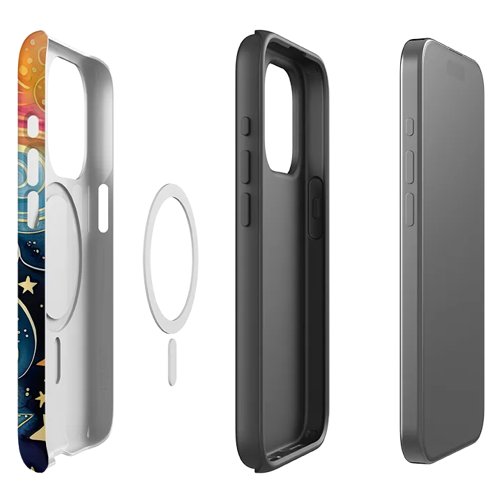 iPhone MagSafe Tough Case - Rainbow Stars Lightweight texture Soft Touching