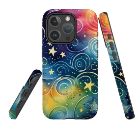 Comfort Finish Protective Design Layer iPhone MagSafe Tough Case - Rainbow Stars