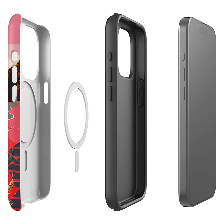 Elegant Build Texture iPhone MagSafe Tough Case - Red Beach