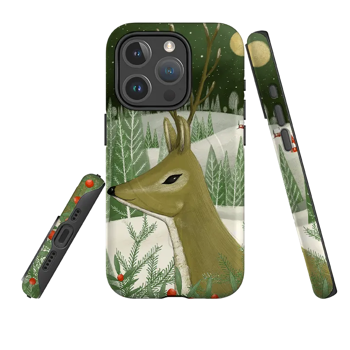 Lightweight Build Compact Shell iPhone MagSafe Tough Case -  Reindeer By Maja Lindberg