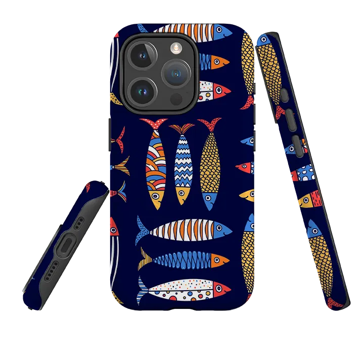 iPhone MagSafe Tough Case - Sardines Hybrid Shield Rugged Pattern Texture