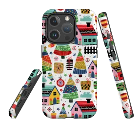iPhone MagSafe Tough Case - Scandi Xmas Vivid Pattern Design Trendy Look