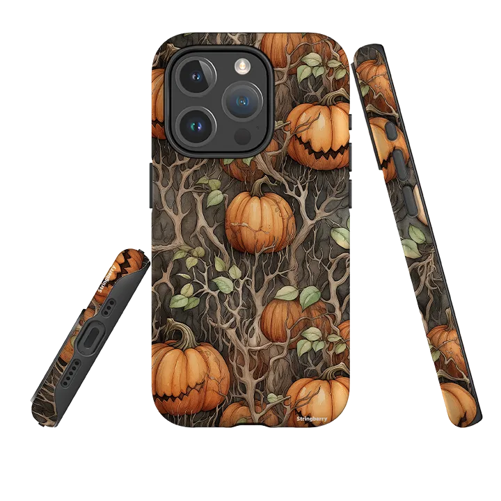 Premium Edge Flexible Design iPhone MagSafe Tough Case -  Scary Pumpkins