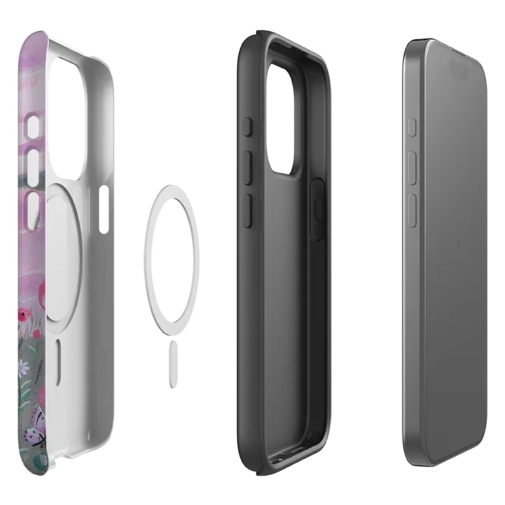 Matte Texture Classic Design iPhone MagSafe Tough Case - Seaside Flowers By Mary Stubberfield