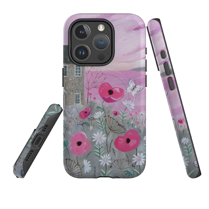 Stylish Pattern Travel Essential iPhone MagSafe Tough Case - Seaside Flowers By Mary Stubberfield