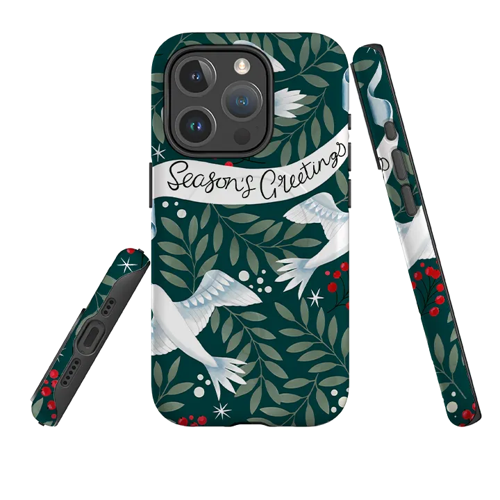Slim Profiled iPhone MagSafe Tough Case - Seasons Greetings By Bex Parkin