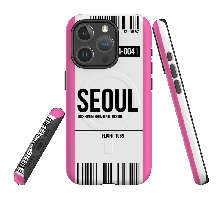 iPhone MagSafe Tough Case -  Seoul Pink Protective Detail Hand Feel