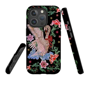 Modern Texture Look iPhone MagSafe Tough Case - Seven Swans A Swimming By Maria Matos