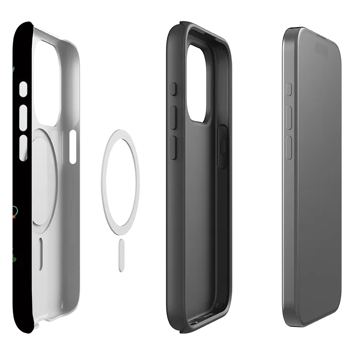 Hybrid Finish Texture Lightweight texture iPhone MagSafe Tough Case - Seven Swans A Swimming By Maria Matos