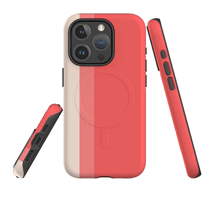 Soft Shape Anti Slip iPhone MagSafe Tough Case - Singapore Chroma Stripe