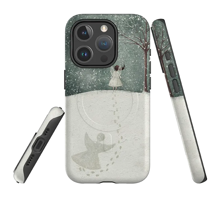 Durable Material iPhone MagSafe Tough Case -  Snow Angel By Maja Lindberg