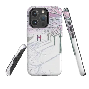 Hard Plastic iPhone MagSafe Tough Case - Snowy Park By Mary Stubberfield