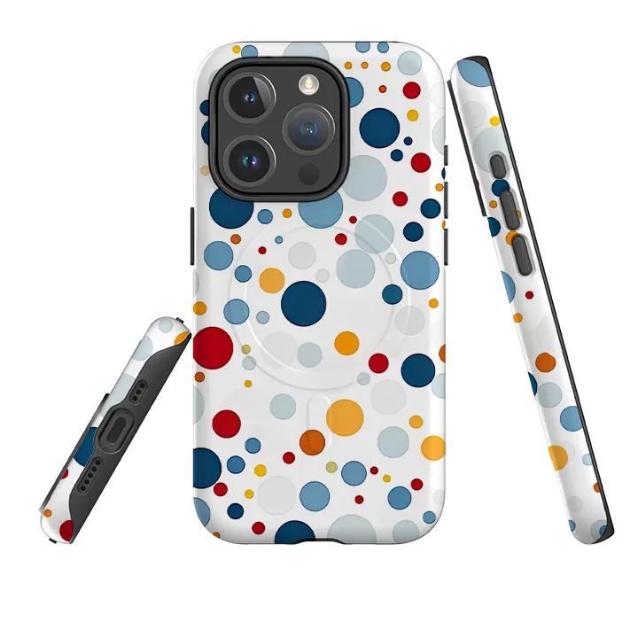Minimal Pattern iPhone MagSafe Tough Case - Space Polka Dots