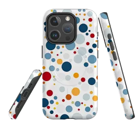 iPhone MagSafe Tough Case - Space Polka Dots Soft Look Texture