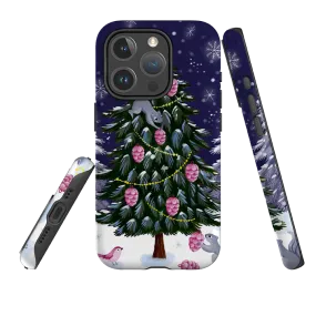 Clear Pattern Minimal Texture Layer iPhone MagSafe Tough Case - Squirrel Tree By Bex Parkin