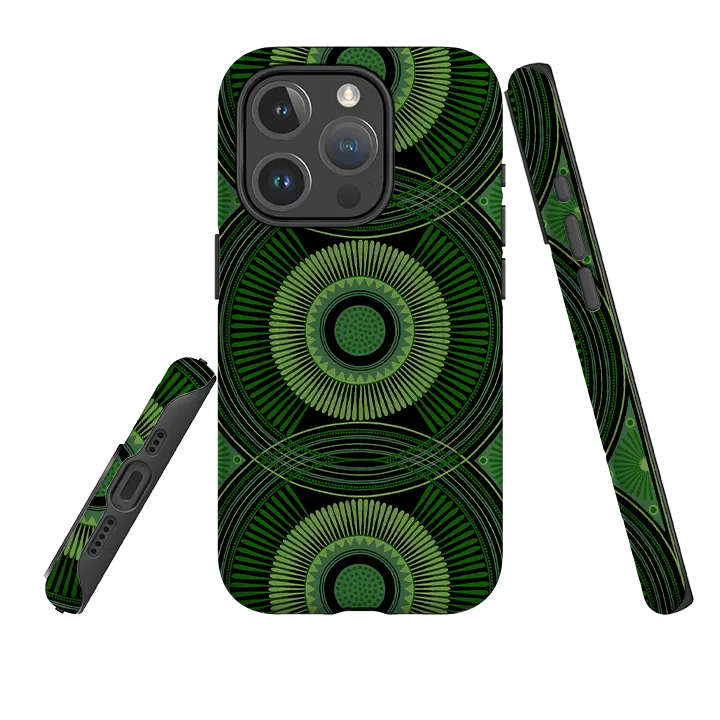 Button Cover Luxury Grip iPhone MagSafe Tough Case -  Sunburst By Cressida Bell